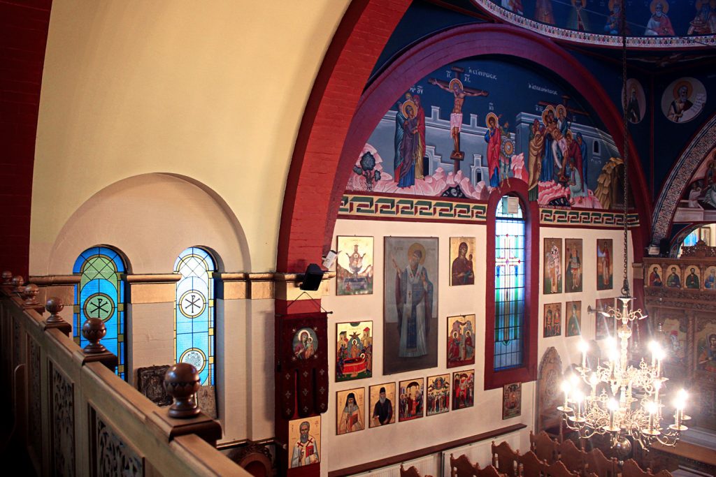 church interior side view